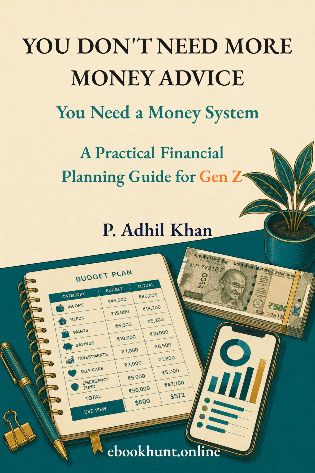 Book cover of You Don't Need More Money Advice, produced via Book Creation Engine.